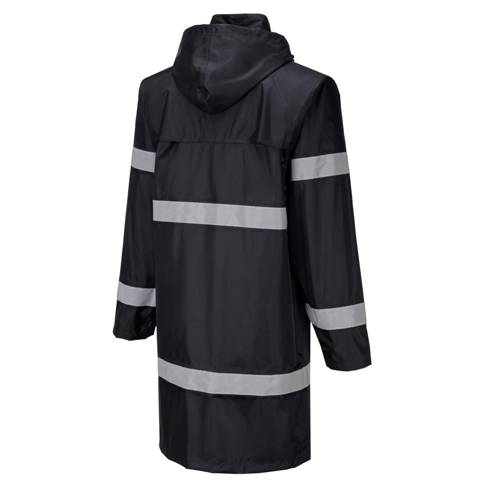Portwest Iona Regenkleding Verbeterde Zichtbaarheid Regenjas F437 100cm zwart(BK)