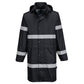 Portwest Iona Regenkleding Verbeterde Zichtbaarheid Regenjas F437 100cm zwart(BK)
