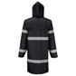 Portwest Iona Regenkleding Verbeterde Zichtbaarheid Regenjas F437 100cm zwart(BK)