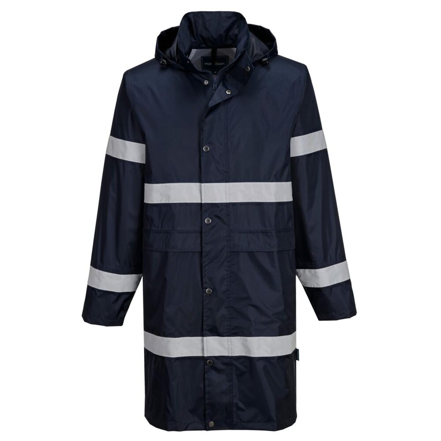 Portwest Iona Regenkleding Verbeterde Zichtbaarheid Regenjas F437 100cm donker marineblauw(NV)