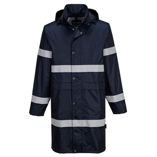 Portwest Iona Regenkleding Verbeterde Zichtbaarheid Regenjas F437 100cm donker marineblauw(NV)