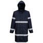 Portwest Iona Regenkleding Verbeterde Zichtbaarheid Regenjas F437 100cm donker marineblauw(NV)