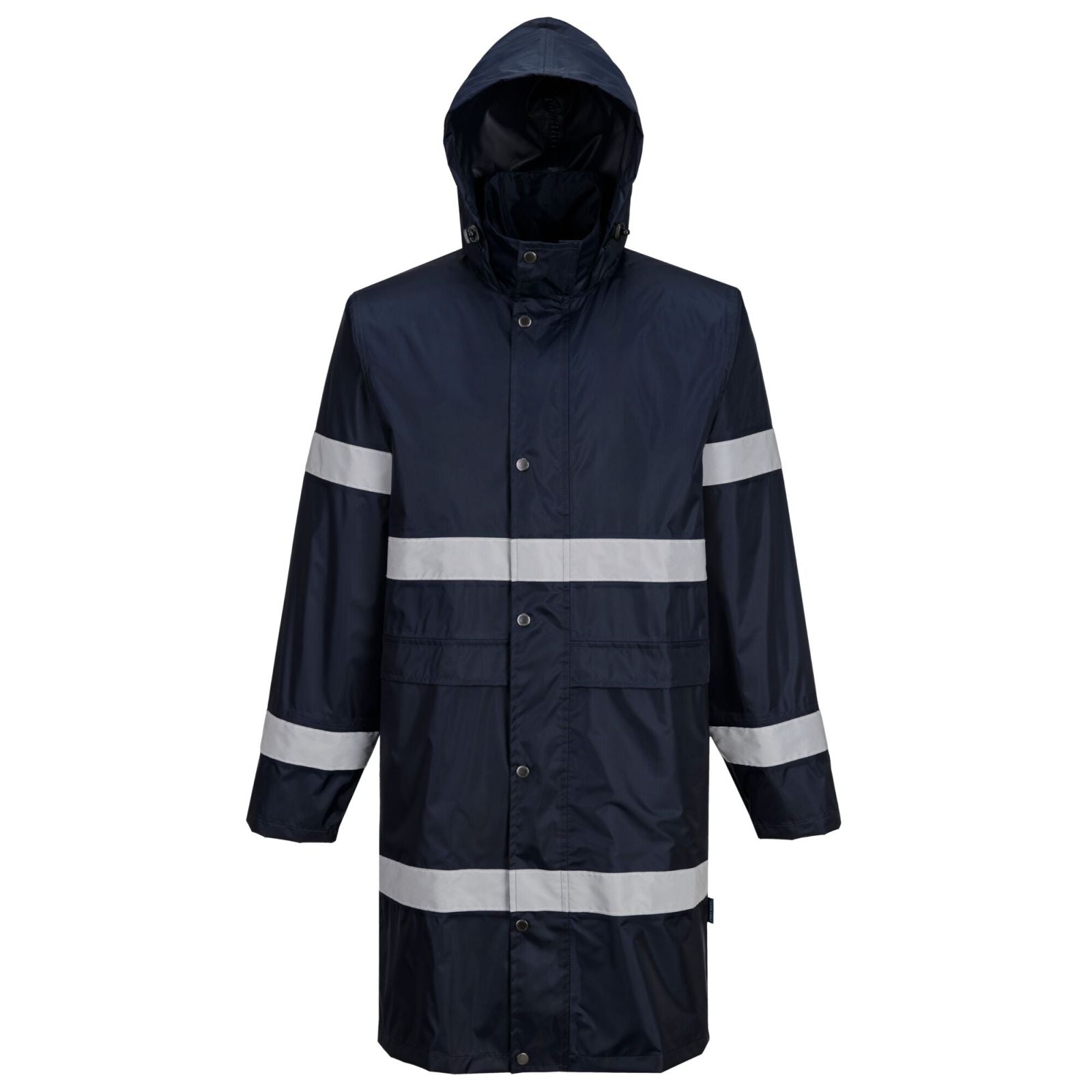 Portwest Iona Regenkleding Verbeterde Zichtbaarheid Regenjas F437 100cm marineblauw(NV)