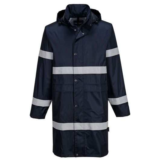 Portwest Iona Regenkleding Verbeterde Zichtbaarheid Regenjas F437 100cm donker marineblauw(NV)