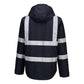 Portwest Iona Regenkleding Verbeterde Zichtbaarheid Regenjack F442 Enhanced lichtgewicht opvouwbaar donker marineblauw(DN)