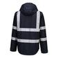 Portwest Iona Regenkleding Verbeterde Zichtbaarheid Regenjack F442 Enhanced lichtgewicht opvouwbaar donker marineblauw(DN)