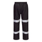 Portwest Iona Regenkleding Verbeterde Zichtbaarheid Regenbroek F443 Enhanced lichtgewicht opvouwbaar zwart(BK)