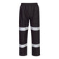 Portwest Iona Regenkleding Verbeterde Zichtbaarheid Regenbroek F443 Enhanced lichtgewicht opvouwbaar zwart(BK)