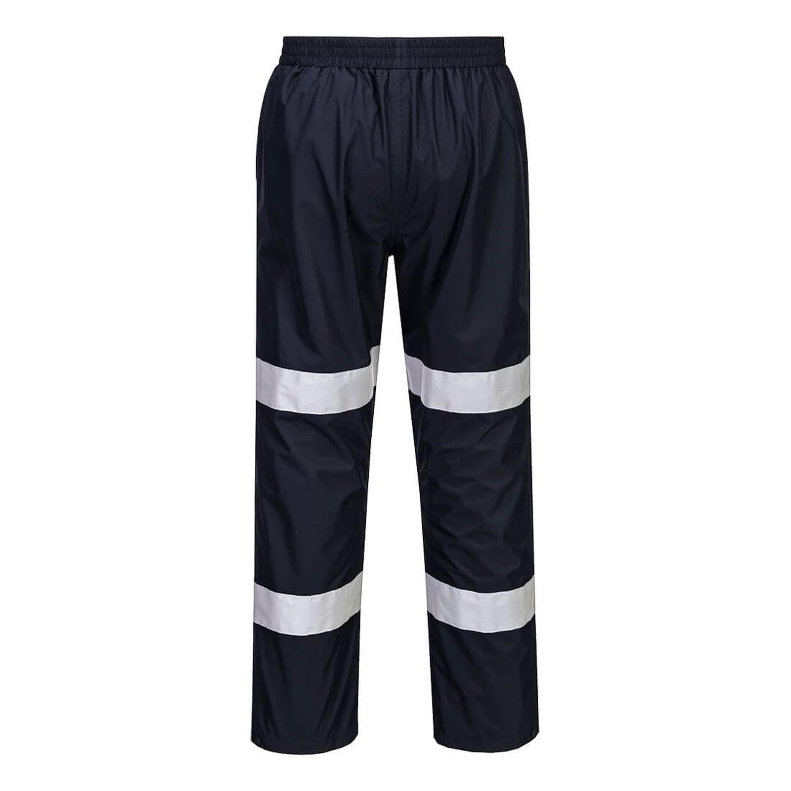 Portwest Iona Regenkleding Verbeterde Zichtbaarheid Regenbroek F443 Enhanced lichtgewicht opvouwbaar donker marineblauw(DN)