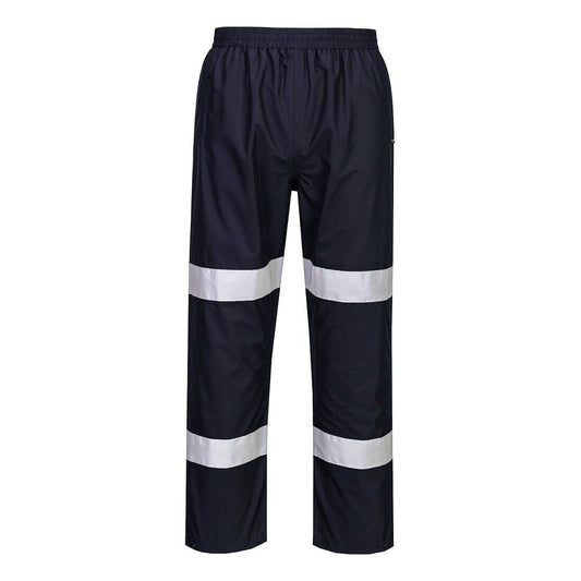 Portwest Iona Regenkleding Verbeterde Zichtbaarheid Regenbroek F443 Enhanced lichtgewicht opvouwbaar donker marineblauw(DN)