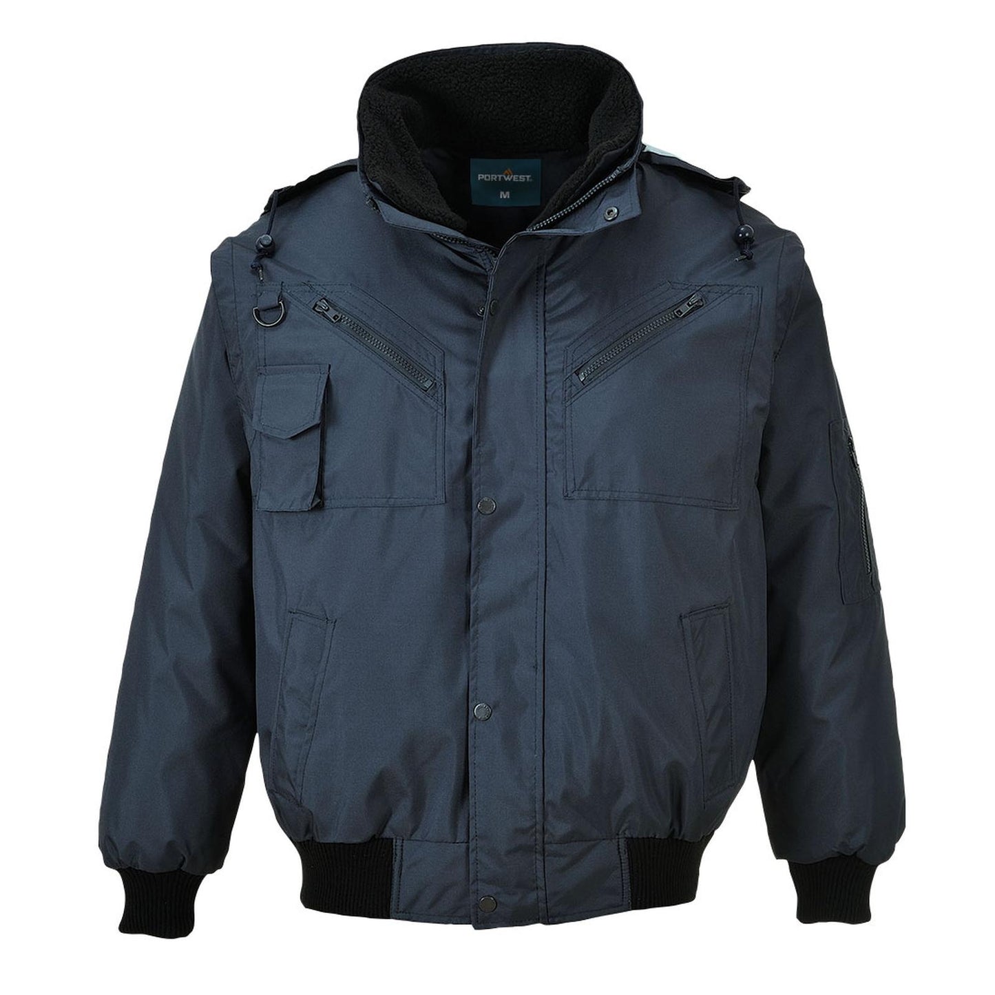 Portwest Klassieke Regenkleding Bescherming Tegen Alle Weersomstandigheden bomberjack F465 4-in-1 donker marineblauw(NV)