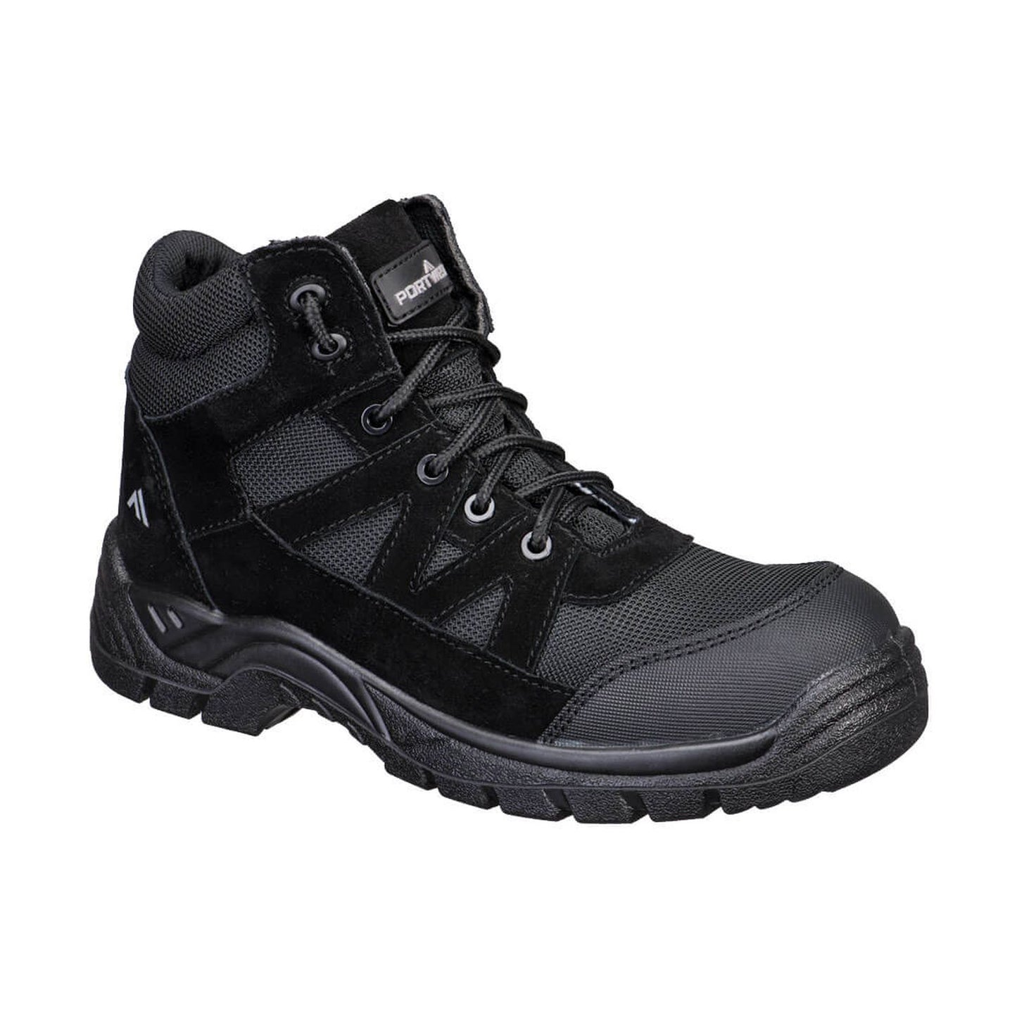 Portwest Composite Lite Voetbescherming Veiligheidschoenen FC20 Composiet Textile Suede Enkel S1PL SR FO. zwart(BK)