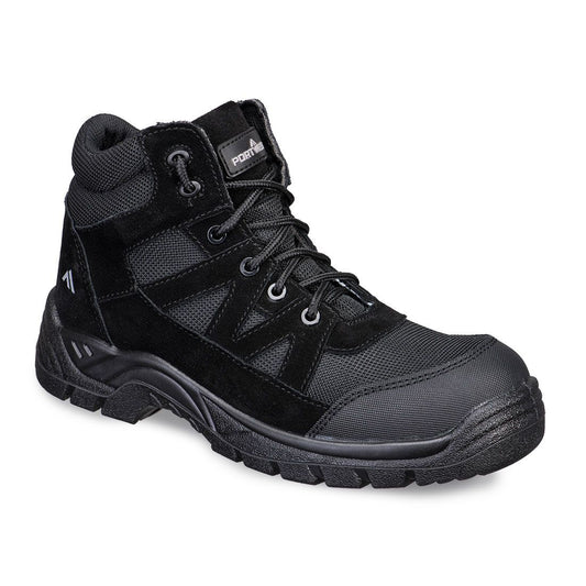 Portwest Composite Lite Voetbescherming Veiligheidschoenen FC20 Composiet Textile Suede Enkel S1PL SR FO. zwart(BK)