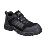 Portwest Composite Lite Voetbescherming Veiligheidschoenen FC24 Composiet Textile Suede Low Shoe S1 SR FO zwart(BK)