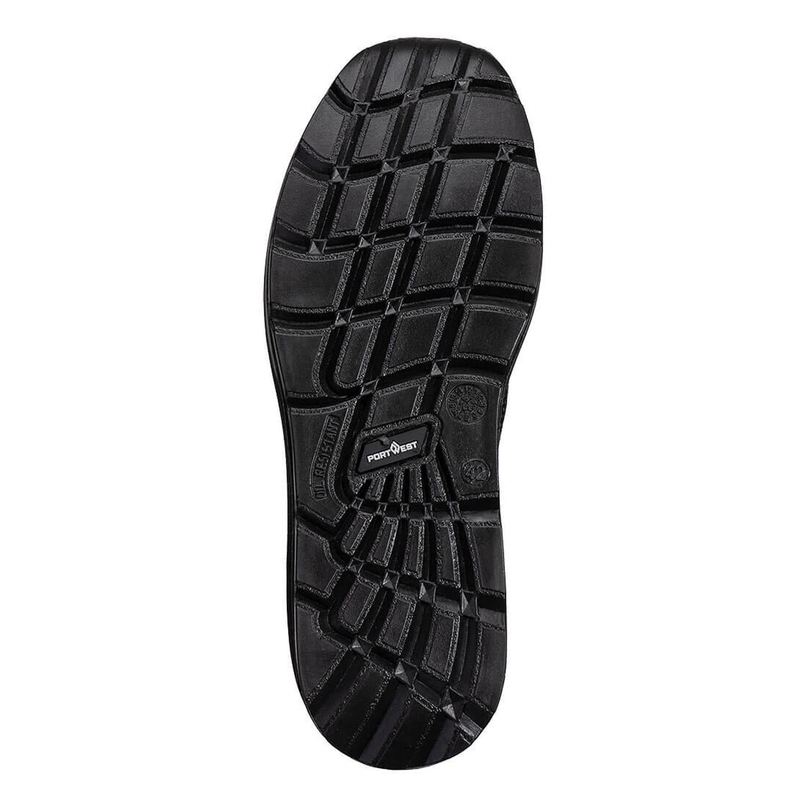 Portwest CompositeLite ESD Voetbescherming Schoen FC32 trainer composiet textiel laag S1PS ESD SR FO zwart-zoomgrijs(BZ)