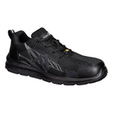 Portwest CompositeLite ESD Voetbescherming Schoen FC32 trainer composiet textiel laag S1PS ESD SR FO zwart-zoomgrijs(BZ)