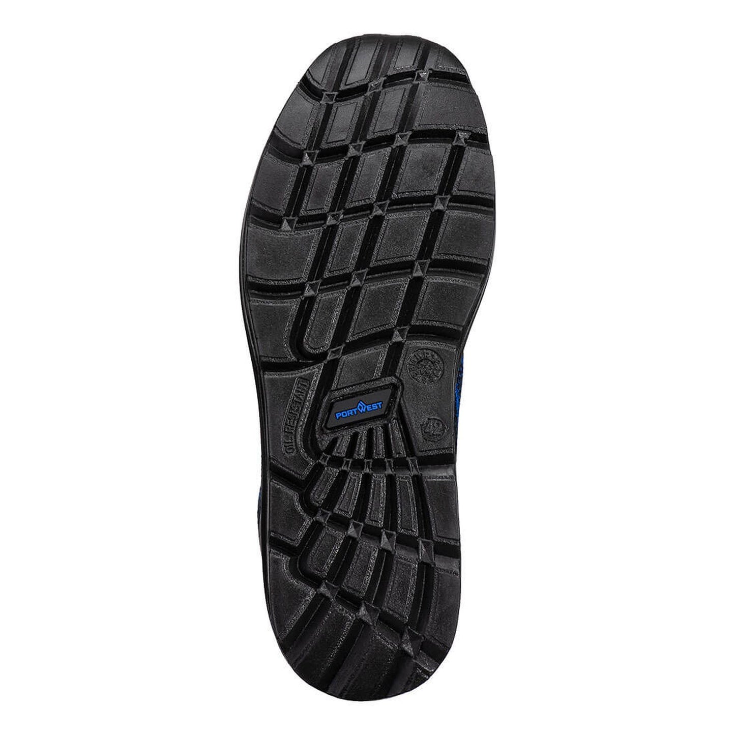 Portwest CompositeLite ESD Voetbescherming Schoen FC32 trainer composiet textiel laag S1PS ESD SR FO marineblauw-koningsblauw(NR)