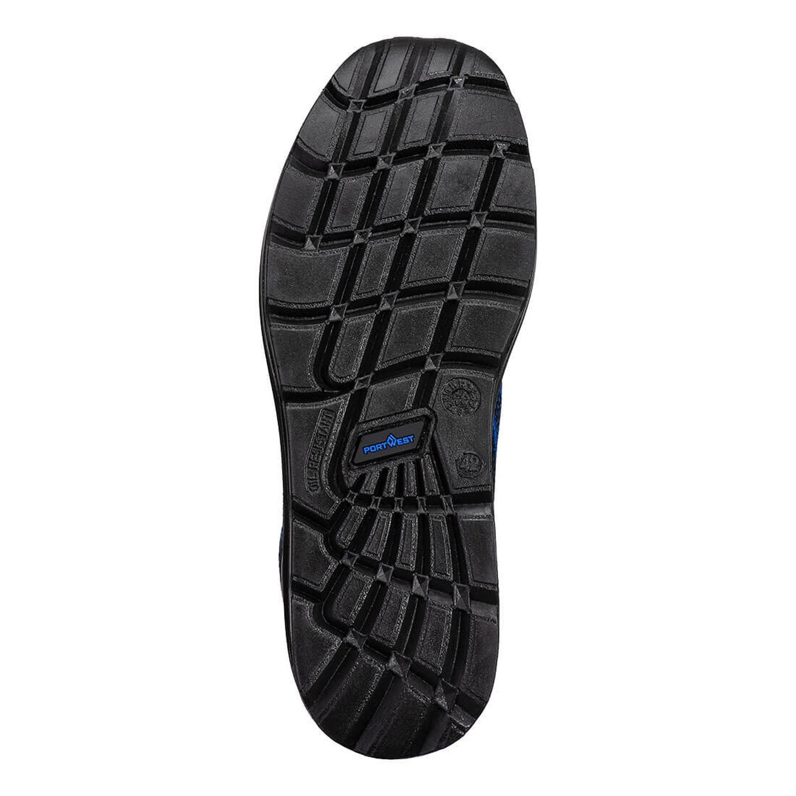 Portwest CompositeLite ESD Voetbescherming Schoen FC32 trainer composiet textiel laag S1PS ESD SR FO marineblauw-koningsblauw(NR)