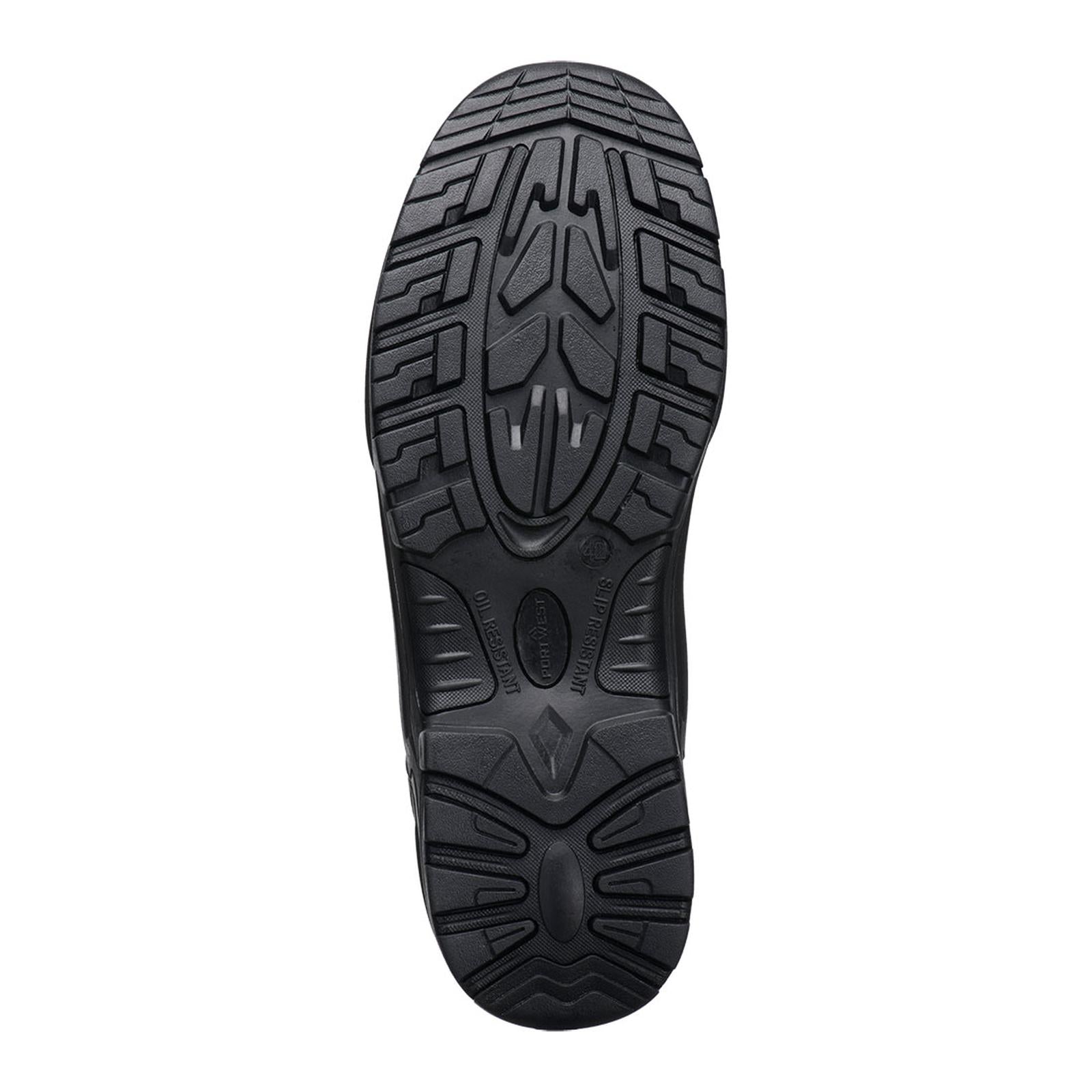 Portwest Draadvetersysteem Voetbescherming Enkellaars FC38 composiet leder S3S HRO SR FO SC zwart(BK)