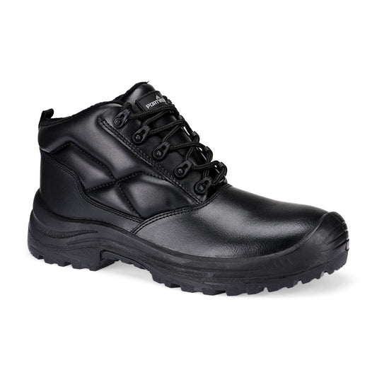 Portwest Composite Lite Voetbescherming Veiligheidsschoen FC71 Composiet lederen winter S3L HRO SR FO SC zwart(BK)