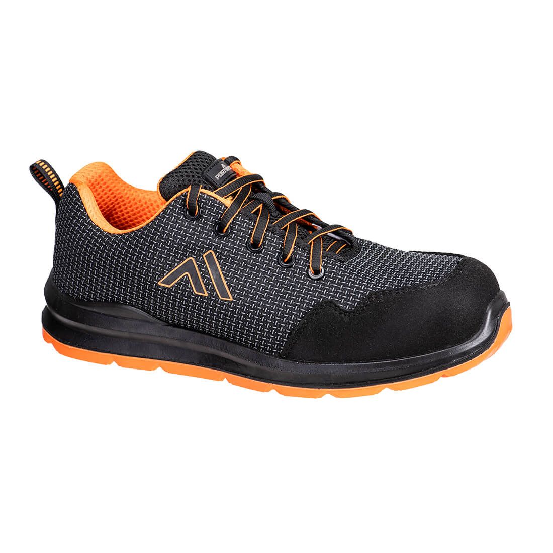 Portwest Composite Lite Voetbescherming Veiligheidsschoen FC72 Composiet Trainer S3S SR FO SR zwart(BK)