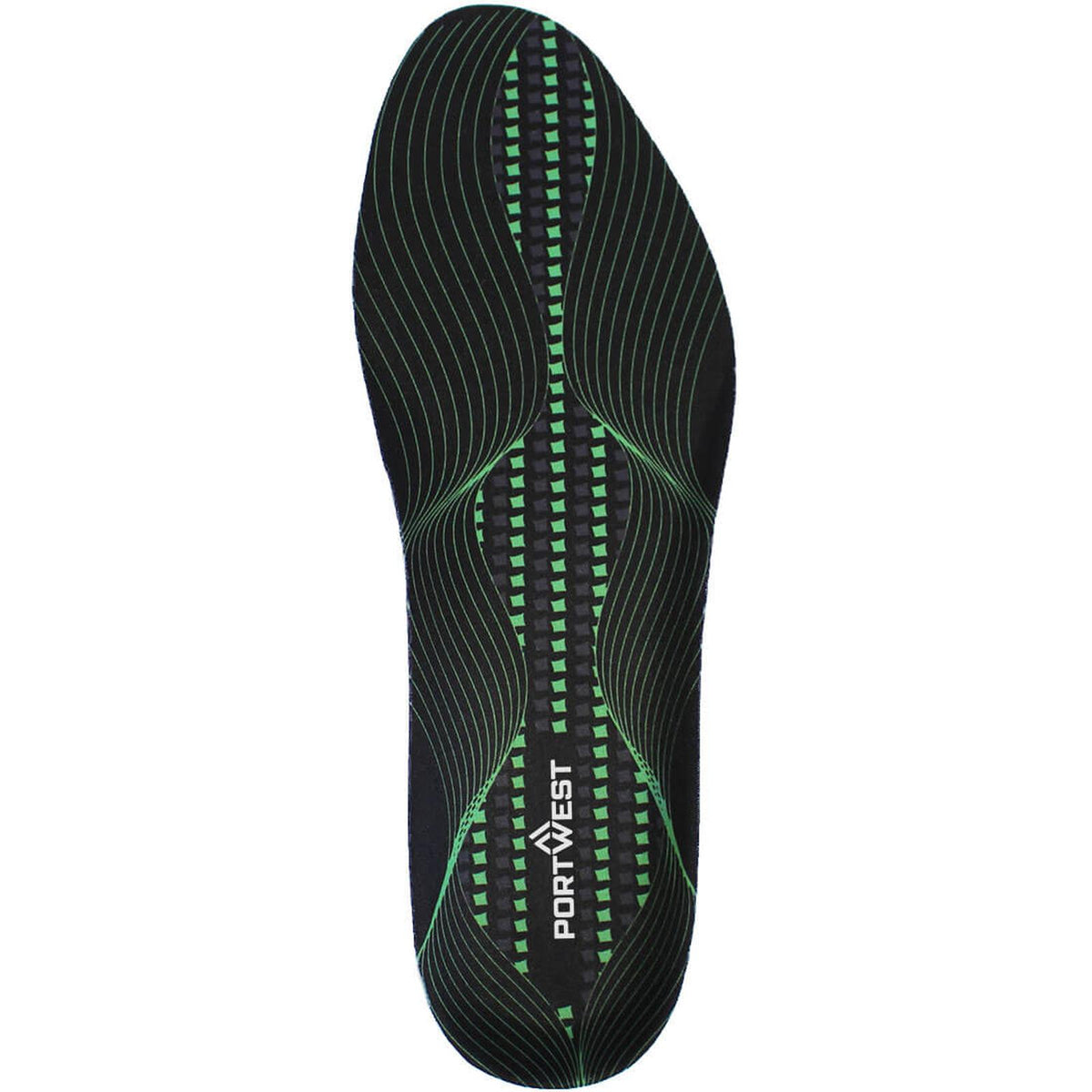 Portwest Inlegzolen FC82 Gel-demping zwart-groen(BG)