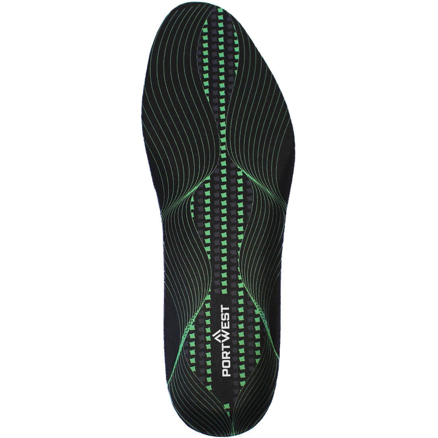 Portwest Inlegzolen FC82 Gel-demping zwart-groen(BG)