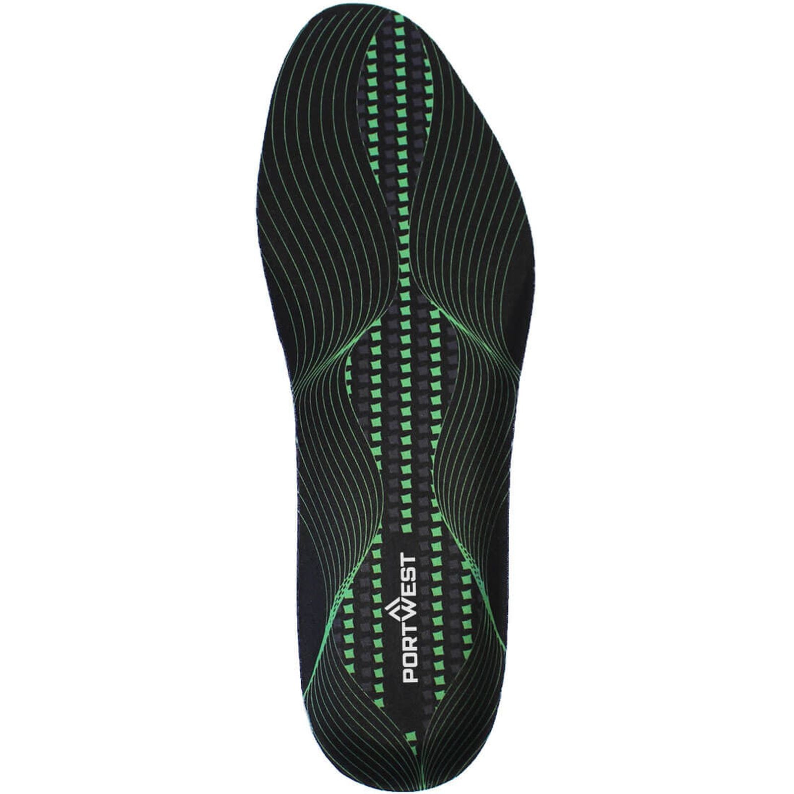 Portwest Inlegzolen FC82 Gel-demping zwart-groen(BG)