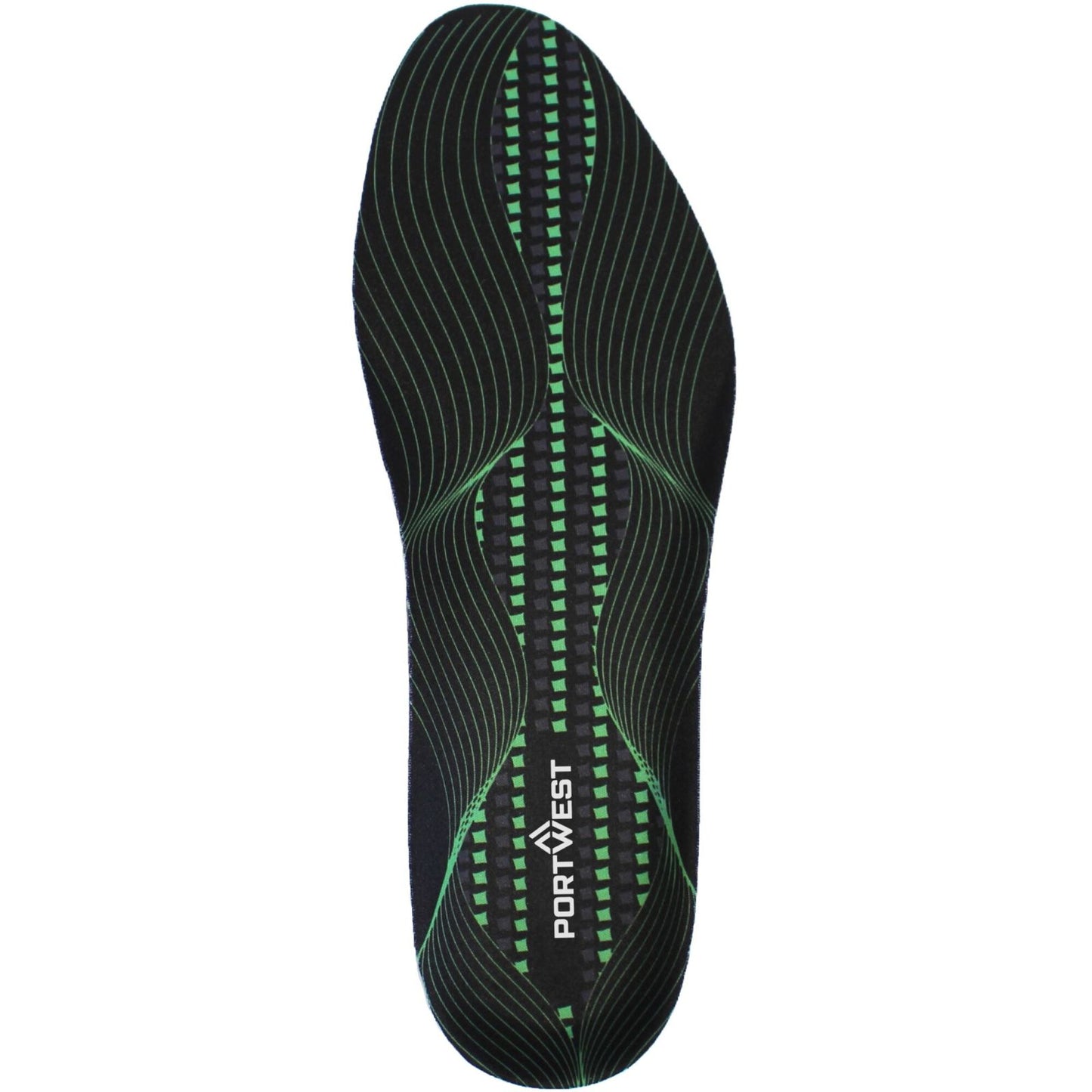 Portwest Inlegzolen FC82 Gel-demping zwart-groen(BG)