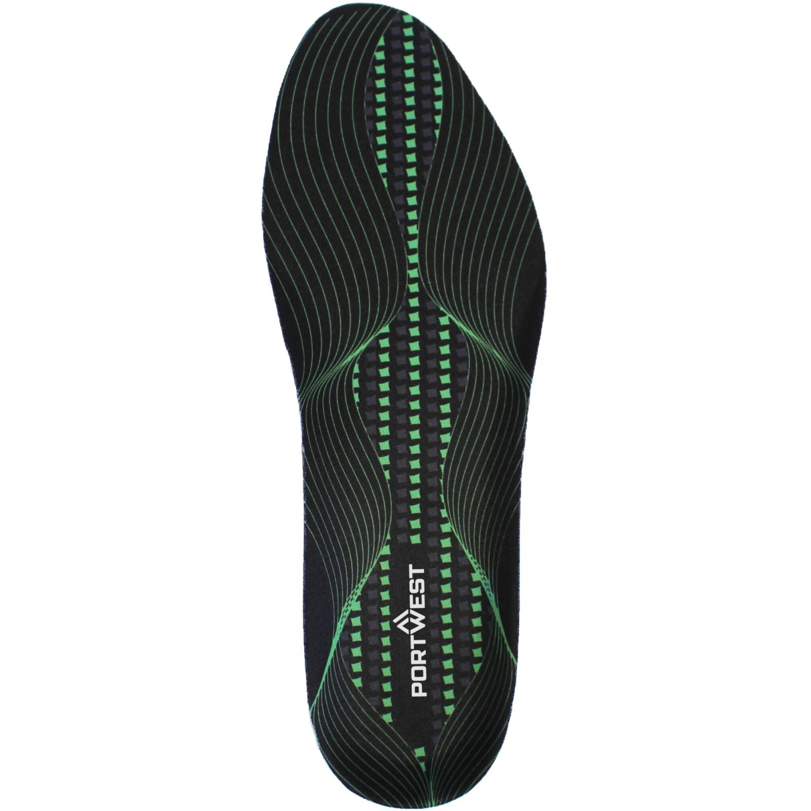 Portwest Inlegzolen FC82 Gel-demping zwart-groen(BG)