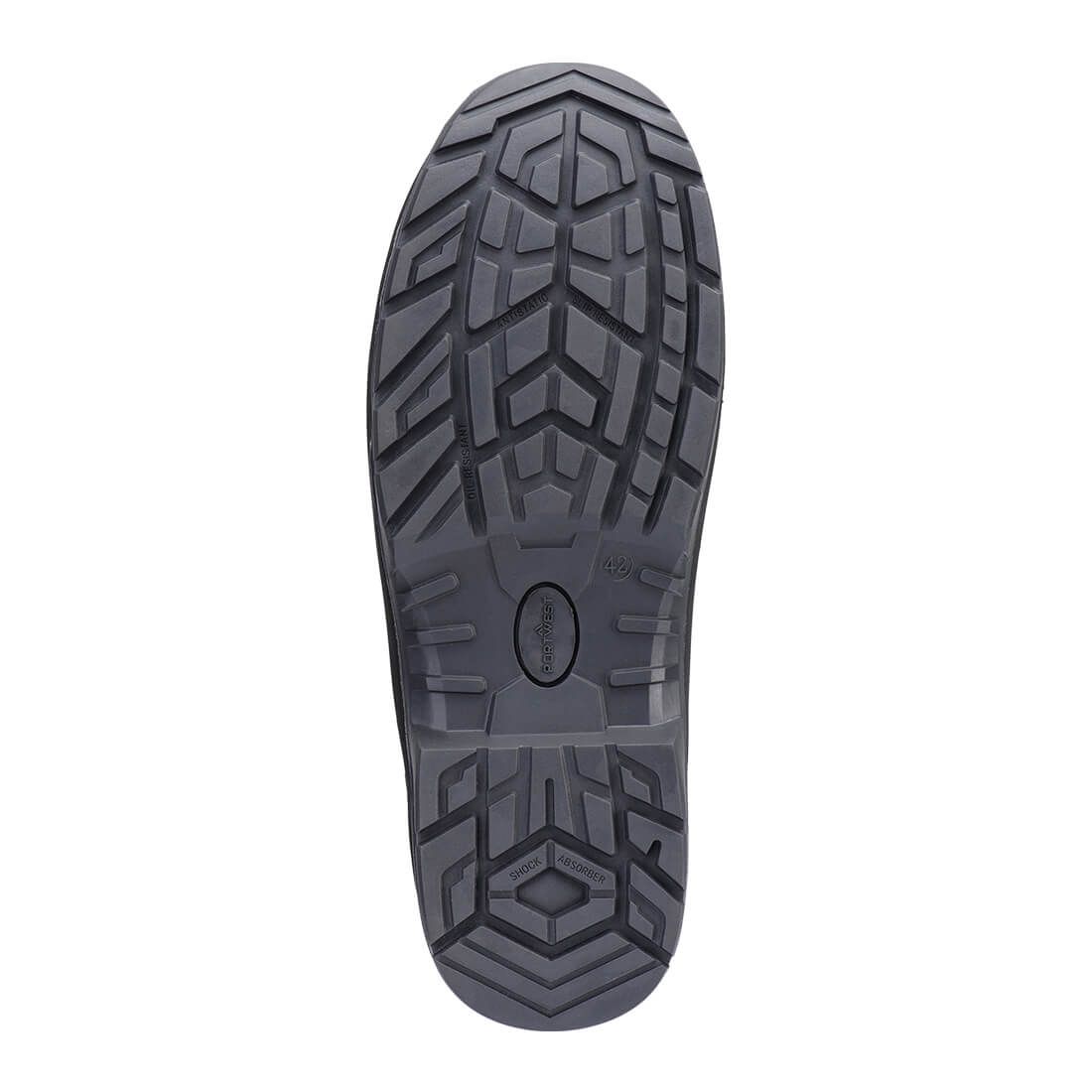 Portwest Composite Lite Voetbescherming Schoen FD25 samengesteld leder halfhoog S7L HRO M CI LG SC AN SR FO zwart(BK)