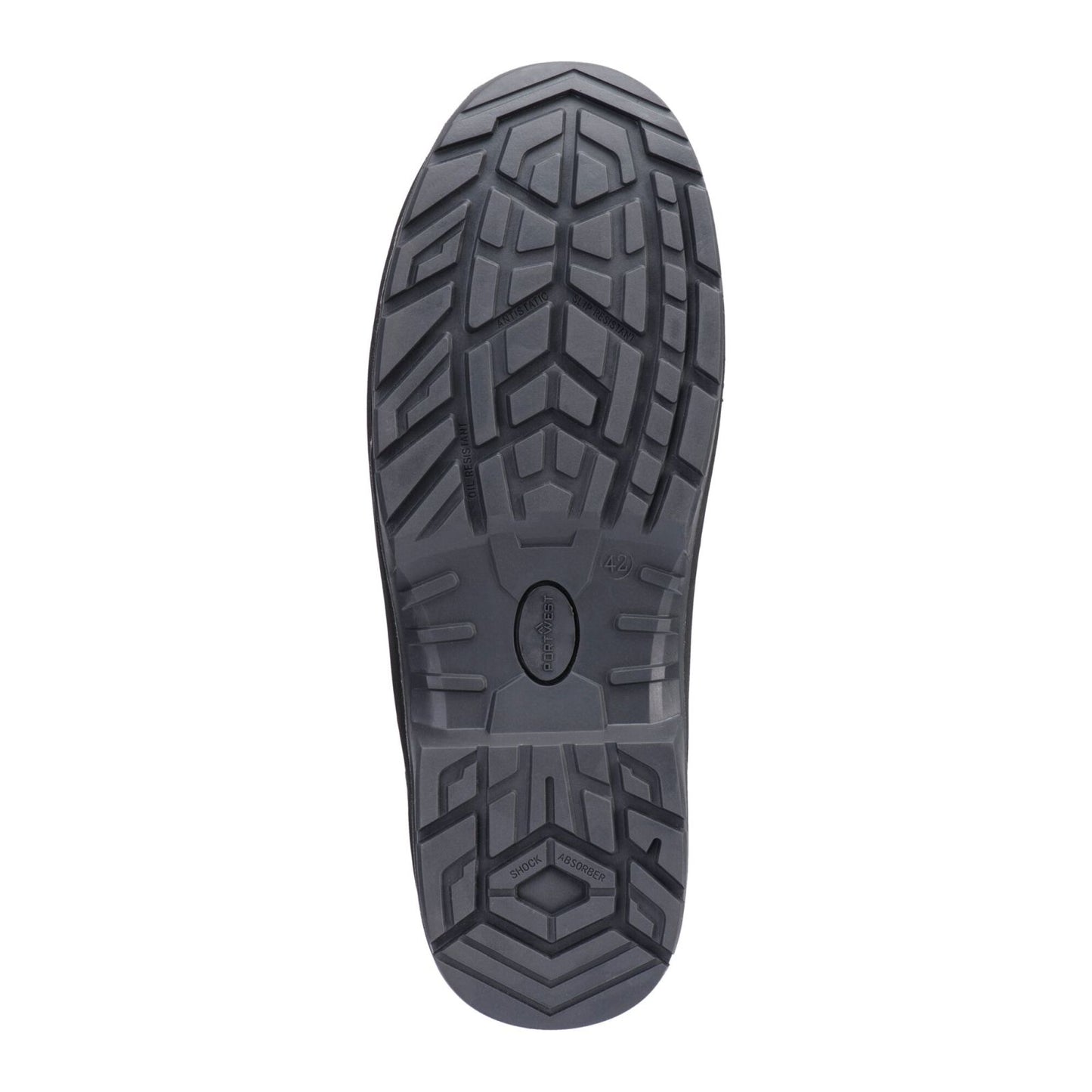 Portwest Composite Lite Voetbescherming Schoen FD25 samengesteld leder halfhoog S7L HRO M CI LG SC AN SR FO zwart(BK)