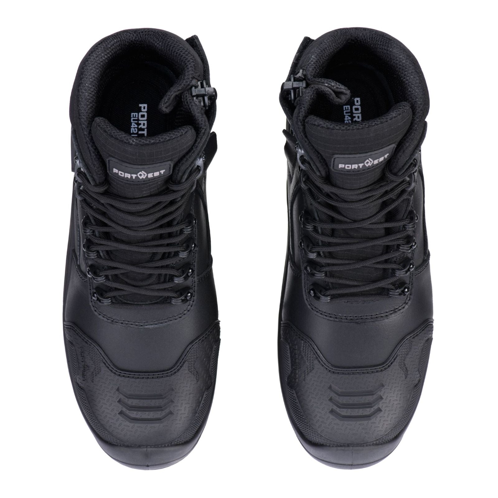 Portwest Composite Lite Voetbescherming Schoen FD25 samengesteld leder halfhoog S7L HRO M CI LG SC AN SR FO zwart(BK)