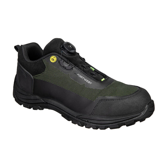 Portwest FX2 Girder Schoenen FE05 Composite Low S3S ESD SR FO zwart-groen(BGN)