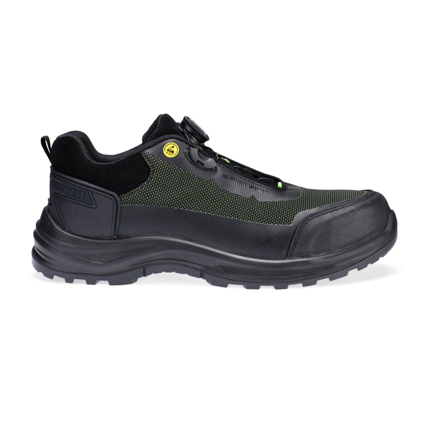 Portwest FX2 Girder Schoenen FE05 Composite Low S3S ESD SR FO zwart-groen(BG)