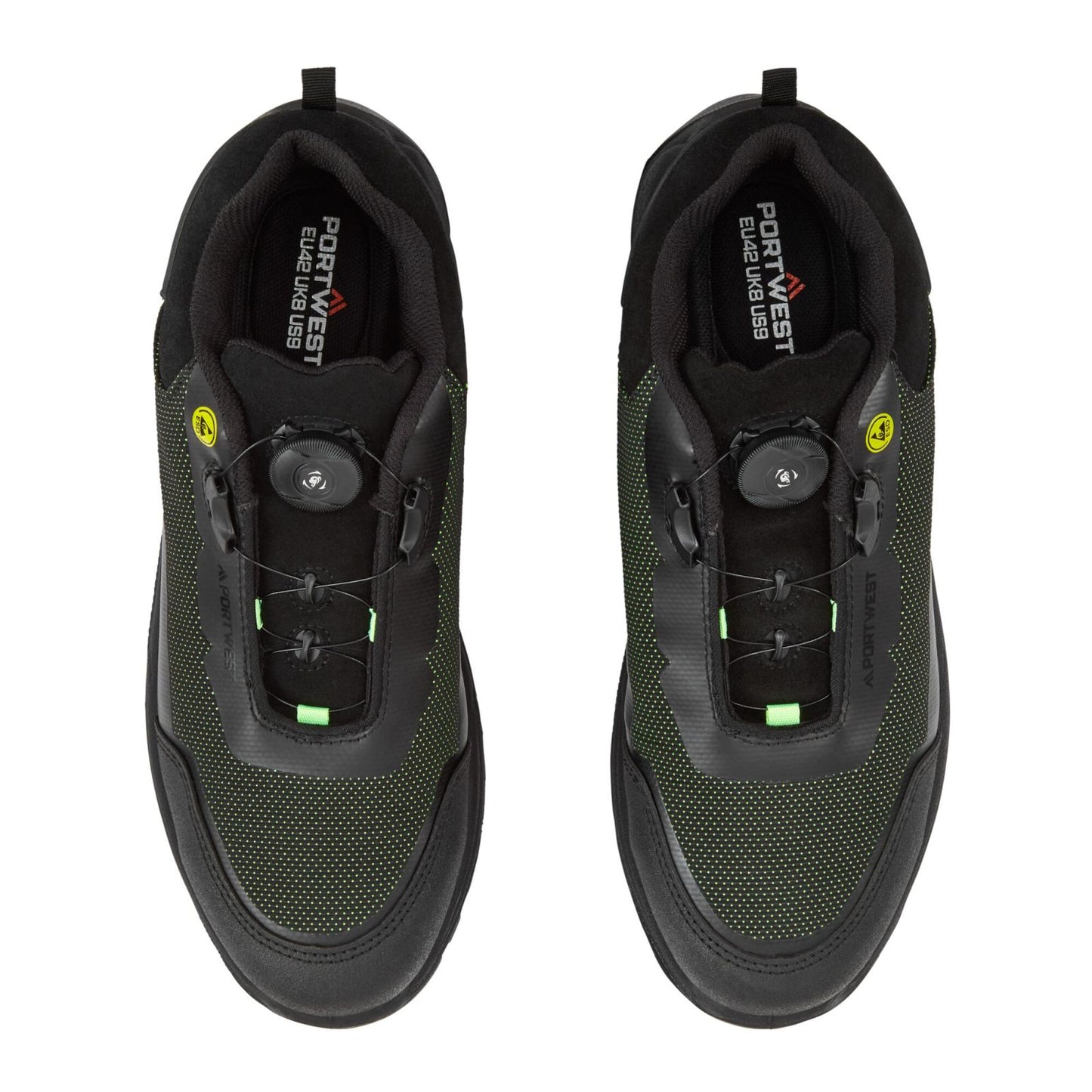 Portwest FX2 Girder Schoenen FE05 Composite Low S3S ESD SR FO zwart-groen(BG)