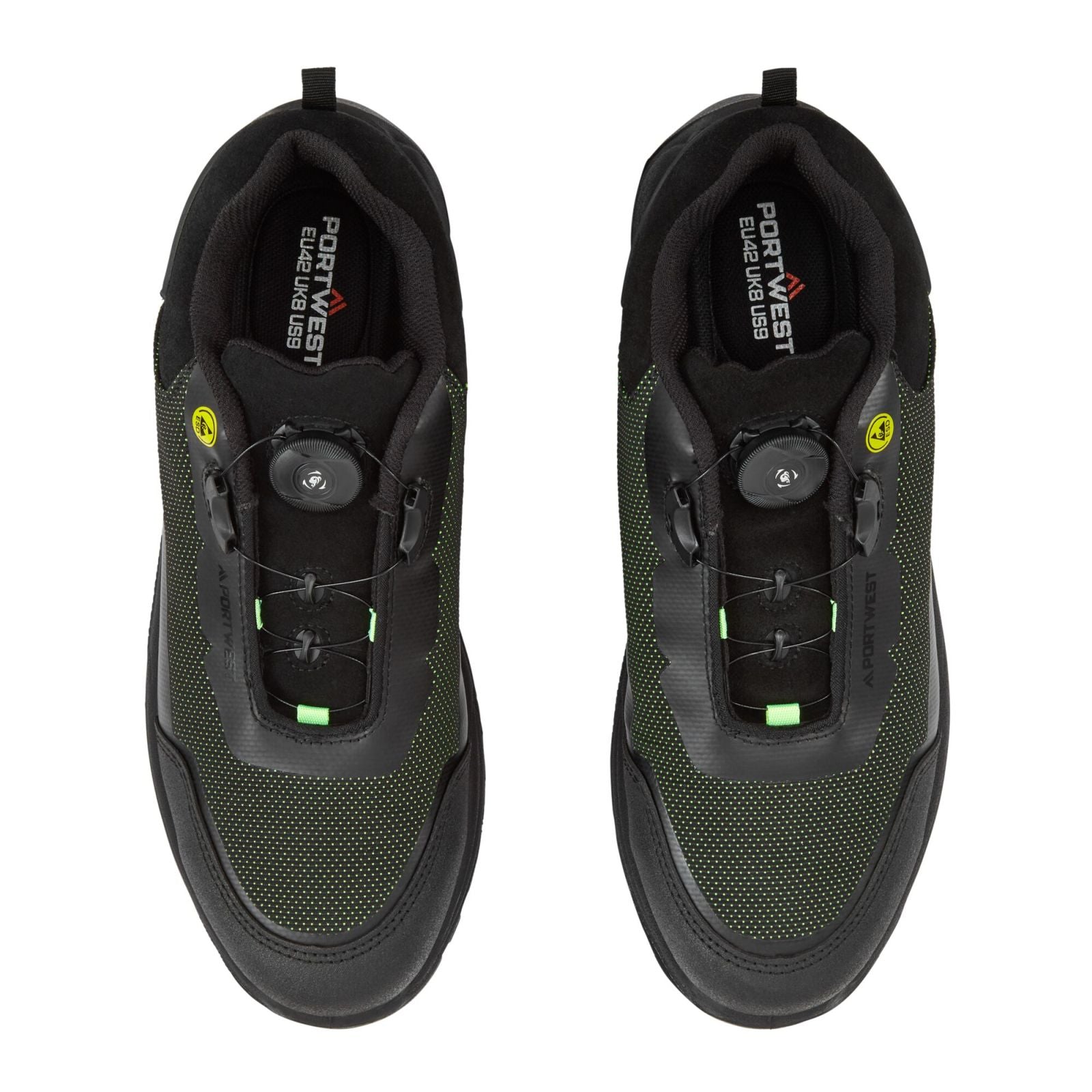 Portwest FX2 Girder Schoenen FE05 Composite Low S3S ESD SR FO zwart-groen(BG)