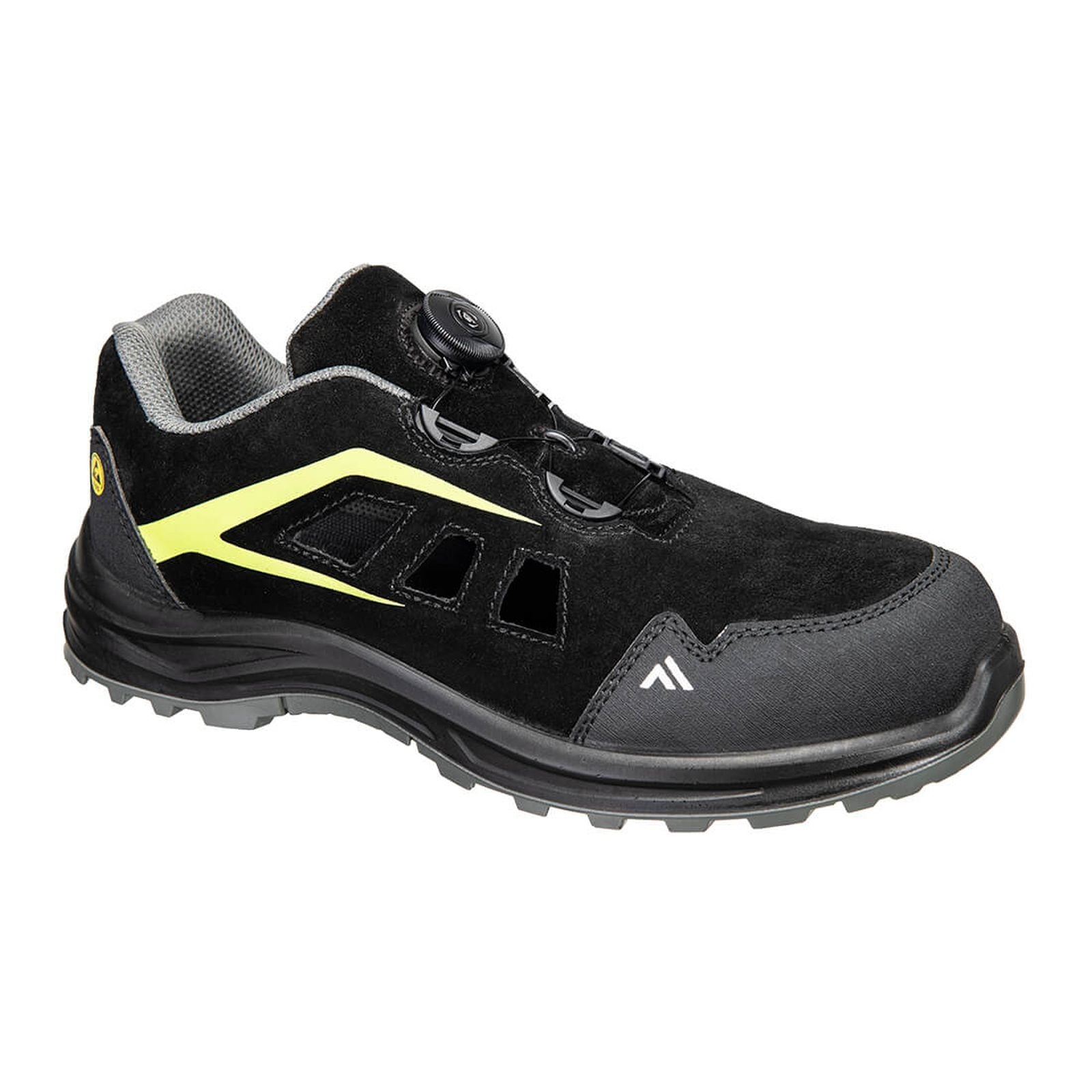 Portwest CompositeLite ESD Voetbescherming Sandaal FE06 Composiet S1 ESD SR FO zwart-groen(BG)