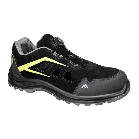 Portwest CompositeLite ESD Voetbescherming Sandaal FE06 Composiet S1 ESD SR FO zwart-groen(BG)