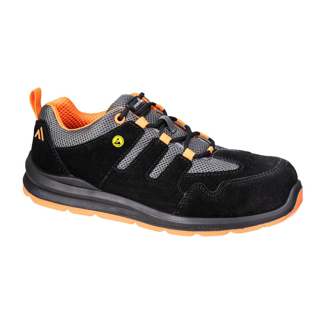 Portwest CompositeLite ESD Voetbescherming Sandaal FE07 Composiet S1 ESD SR FO zwart-oranje(BK)
