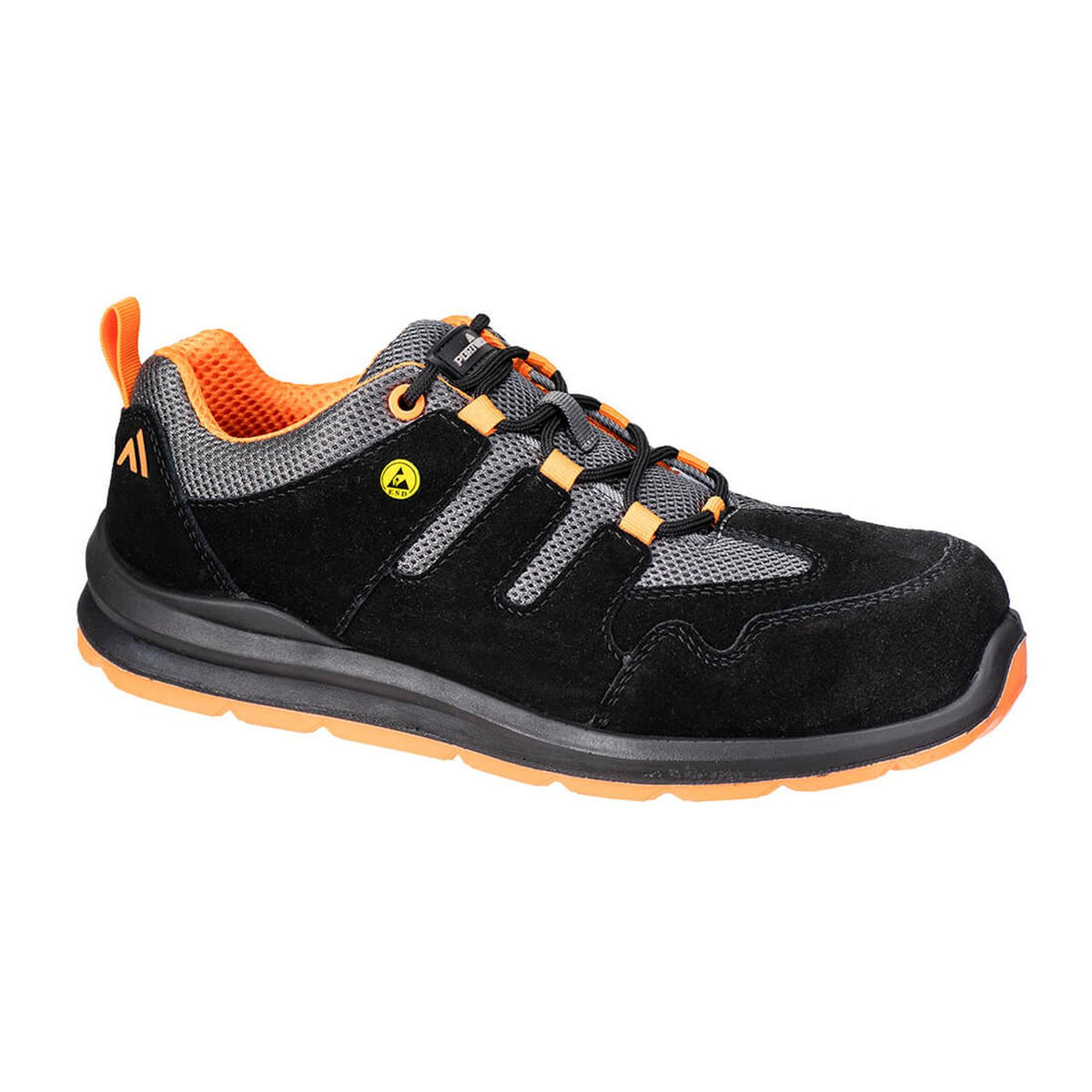 Portwest CompositeLite ESD Voetbescherming Sandaal FE07 Composiet S1 ESD SR FO zwart-oranje(BK)