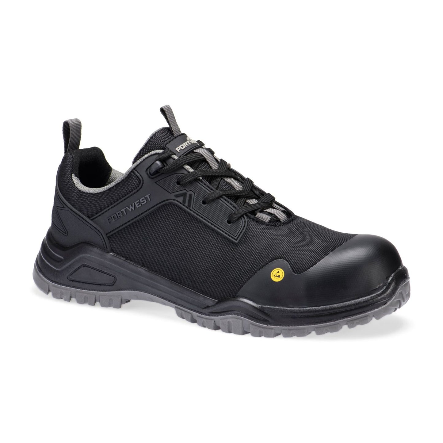 Portwest Composite Lite Voetbescherming Schoen FE11 composiet mesh laag S3S ESD SR FO zwart-grijs(BK)
