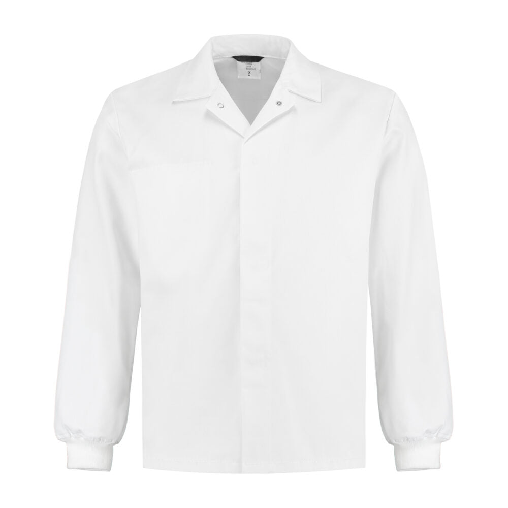 Noname Food Werkjasje FKJM6535 HACCP Kort model- manchetten wit(WIT)