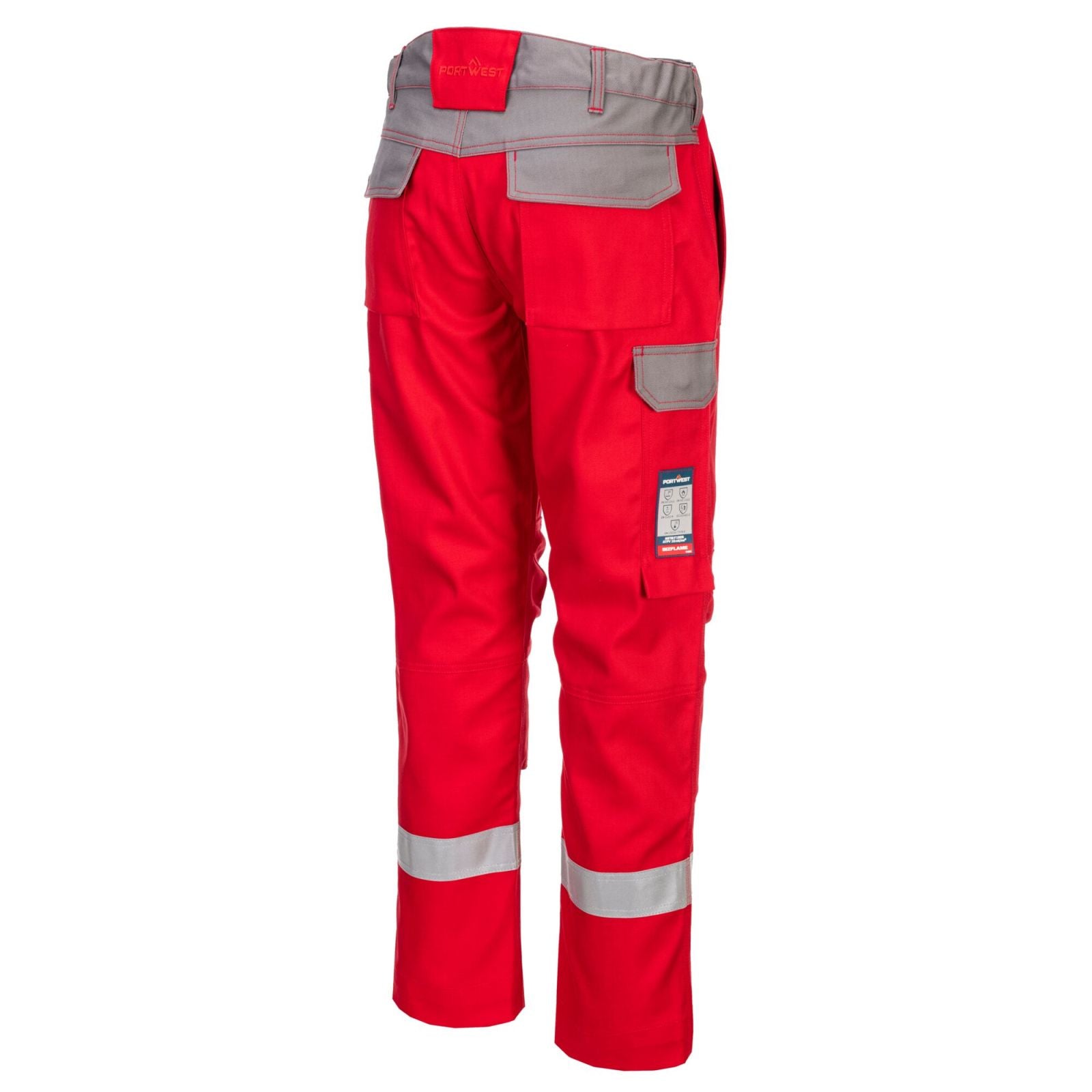 Portwest Bizflame Ultra FR Broek FR06 Two Tone vlamwerend antistatisch rood(RE)
