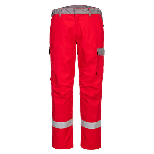 Portwest Bizflame Ultra FR Broek FR06 Two Tone vlamwerend antistatisch rood(RE)