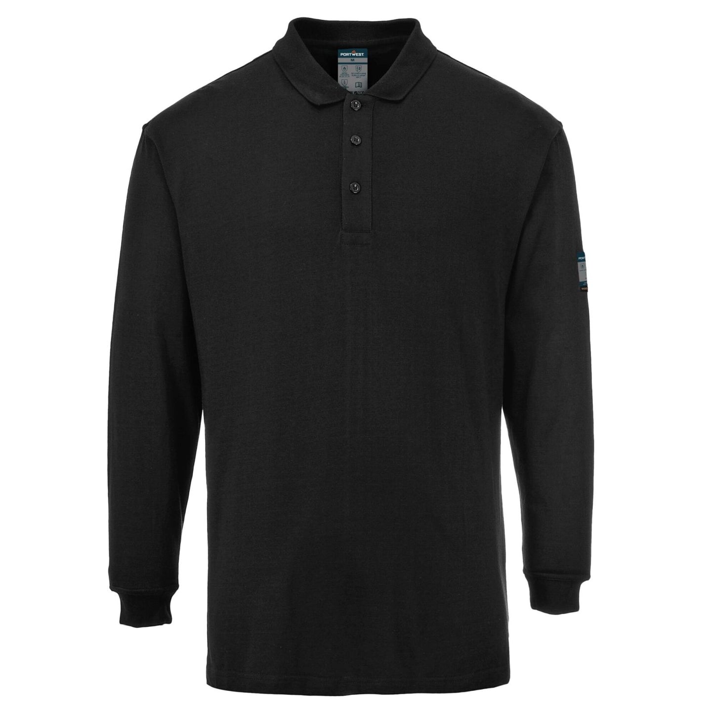 Portwest Modaflame Poloshirts FR10 Vlamvertragend- antistatisch zwart(BK)