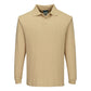 Portwest Modaflame Knit Vlamvertragend Poloshirt FR10 lange mouw vlamvertragend antistatisch tanbruin(TA)