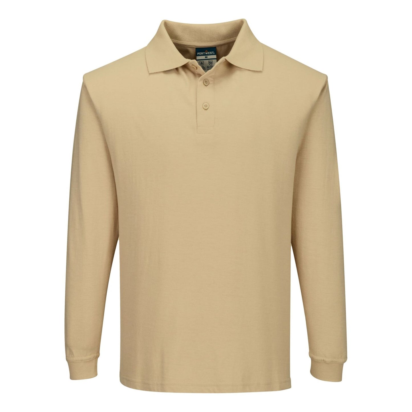 Portwest Modaflame Knit Vlamvertragend Poloshirt FR10 lange mouw vlamvertragend antistatisch tanbruin(TA)