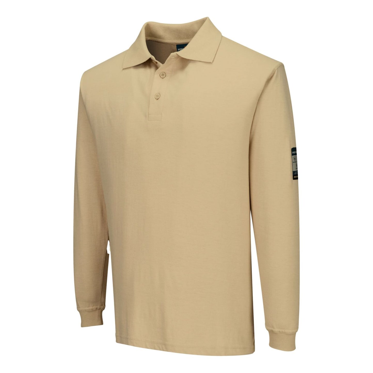 Portwest Modaflame Knit Vlamvertragend Poloshirt FR10 lange mouw vlamvertragend antistatisch tanbruin(TA)