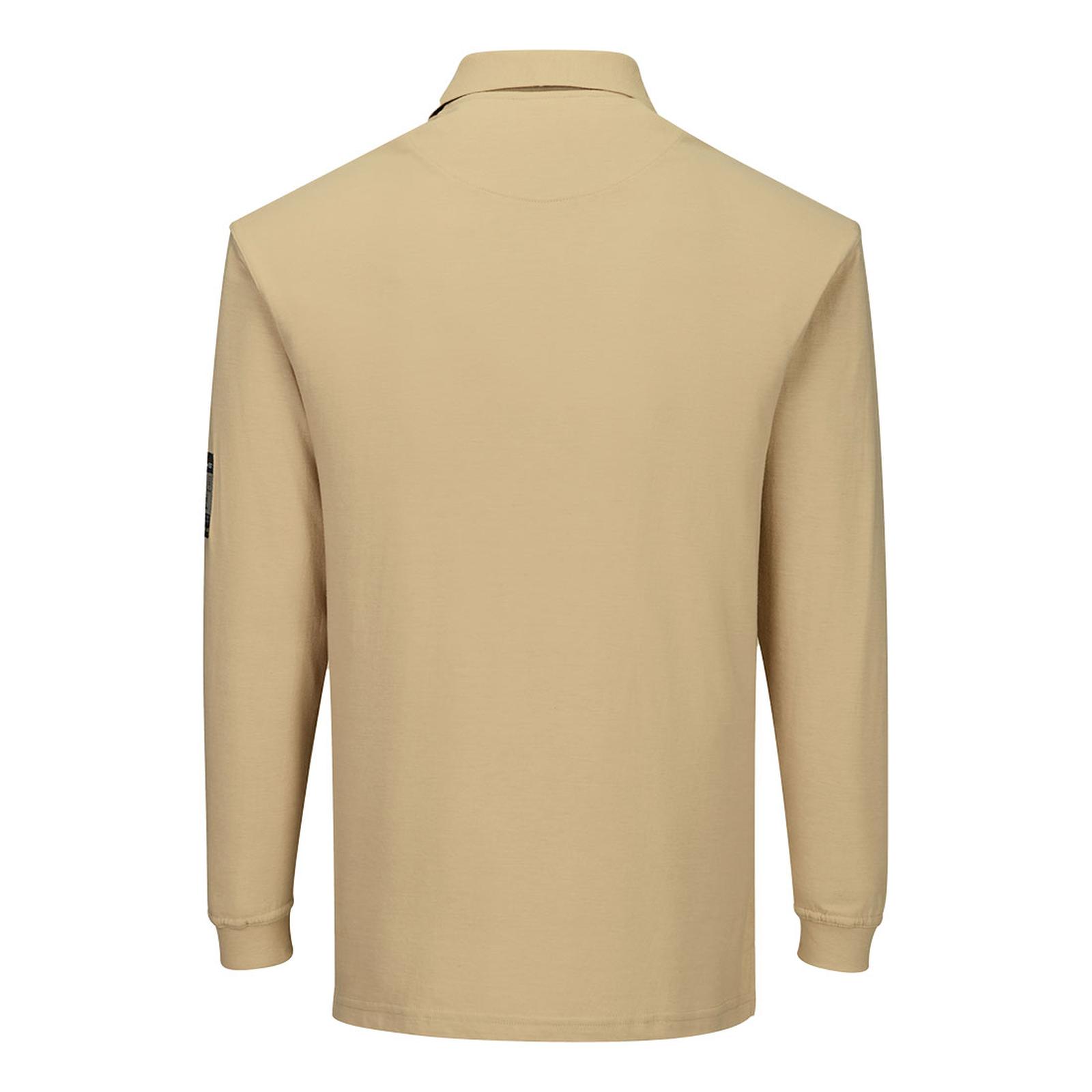 Portwest Modaflame Knit Vlamvertragend Poloshirt FR10 lange mouw vlamvertragend antistatisch tanbruin(TA)